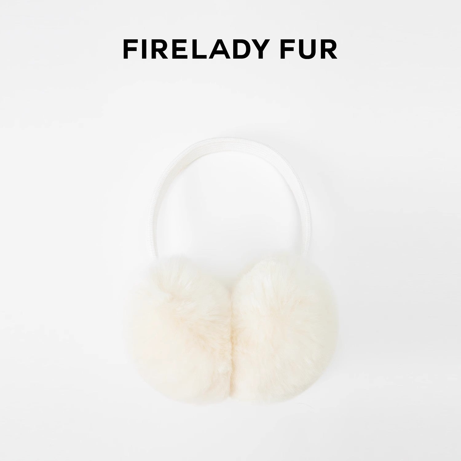 FireladyFur Women's Rabbit Fur Ear Muffs-2