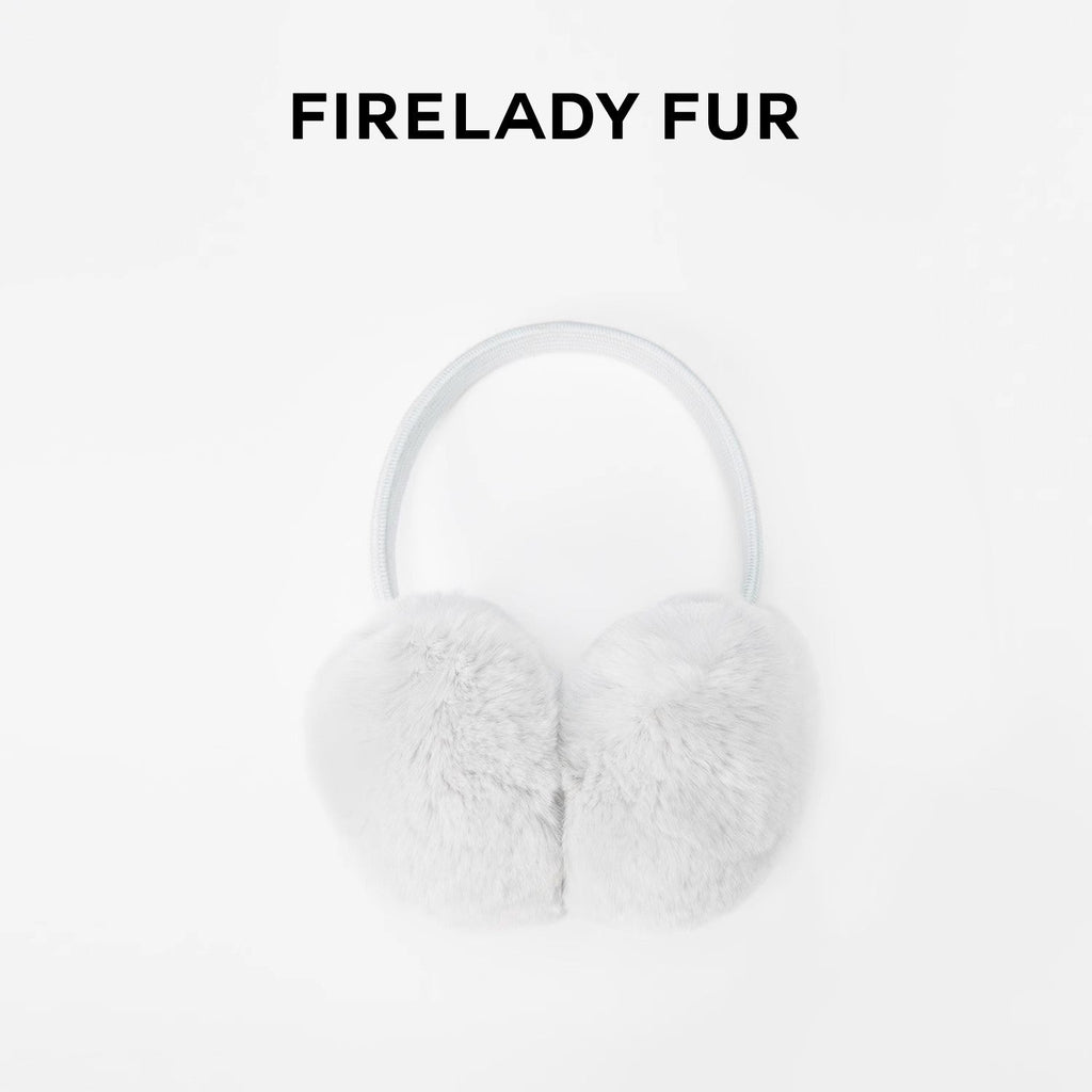 FireladyFur Women's Rabbit Fur Ear Muffs-1